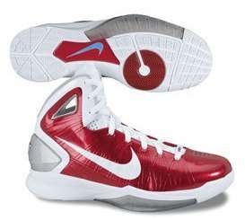 Nike Hyperdunk 2010 Basketball Womens Shoes Red White Silver 6.5 