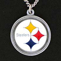 NFL PITTSBURGH STEELERS Pewter Logo 20 Chain Necklace  