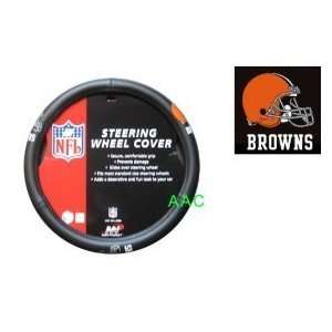   NFL License Steering Wheel Cover   Cleveland Browns Automotive
