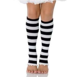   Avenue 181153 Striped  Black White Child Leg Warmers