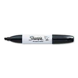  Sharpie  Permanent Marker, 5.3mm Chisel Tip, Black, 12 