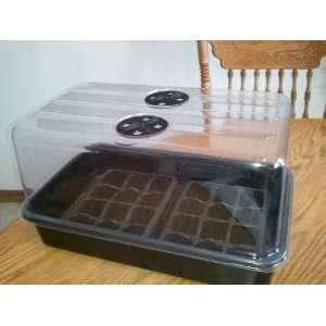  24 site Plant Propagation Cloning Kit: Humidity Dome, tray 