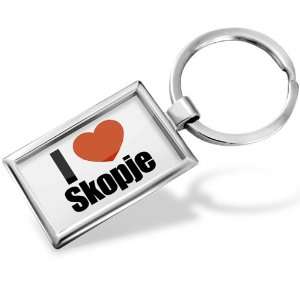 Keychain I Love Skopje region: Macedonia   Hand Made, Key chain ring