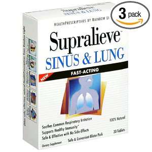Rainbow Light Supralieve Tablets Sinus and Lung 30 Count Boxes (Pack 
