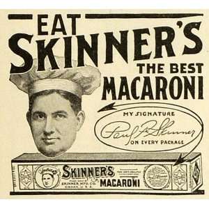  1918 Ad Skinners Macaroni Package Pasta Paul Skinner 