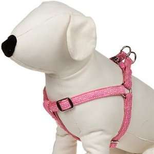   Easy Step In Pink & White Dotted Dog Harness Pet 