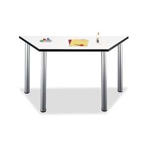  White Spectrum Trapezoid Conference Table GFA084 Office 