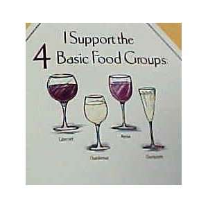   funny apron 4 basic food groups wine:  Home & Kitchen