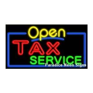  Open Tax Service Neon Sign