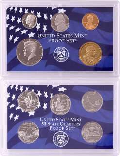2003  10 Coin Clad Proof Set w/State Quarters BOX & COA  