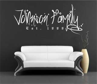 Custom Family Name Wall Art Words Vinyl Lettering Decal  