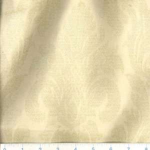  54 Wide Washed Chenille Fleur Cream Fabric By The Yard 