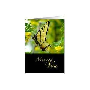  Missing You   Butterfly Landing Card Health & Personal 