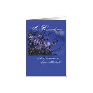  Remembrance 1st Anniversary Death of Son, Religious Card 