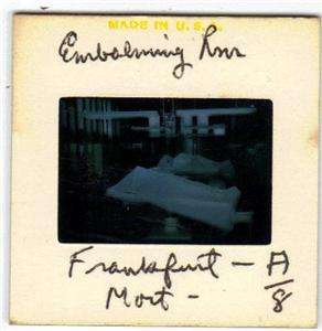   Slide Photo EMBALMING ROOM Shrouded Post Mortem Body FRANKFURT Germany