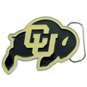 Colorado Buffaloes Pewter Team Logo Belt Buckle: Sports 