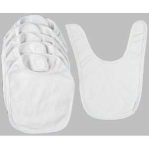 Infant Baby Velcro Bib   White Case Pack 6 Everything 