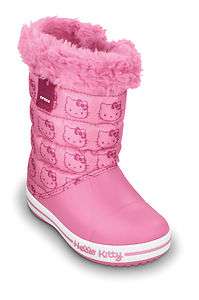 Crocs Boots Hello Kitty Gust Kids Winter Snow Boot Pink Shoe Sizes UK 