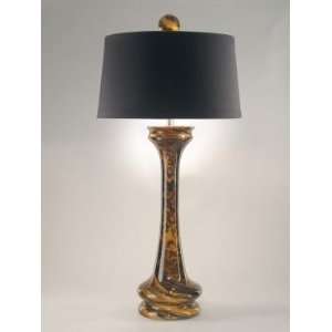  Dale Tiffany Wales Amber Table Lamp with Champagne Silver 