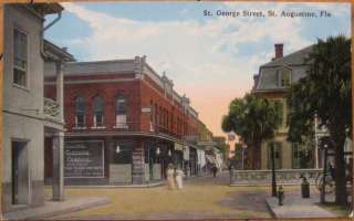 1910 Postcard Cigar Store/St George St St Augustine FL  
