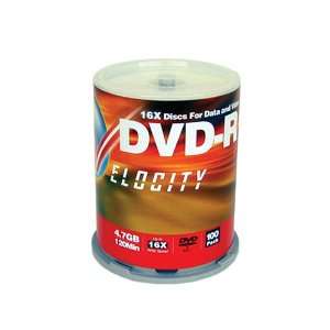  Velocity DVD R 16X 4.7 GB Discs (100 spindle) Electronics