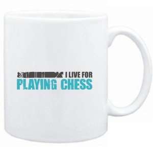  Mug White  I LIVE FOR playing Chess  Sports: Sports 