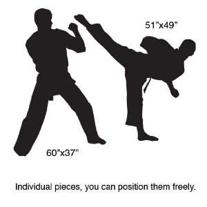   Decal Sticker #223 Karate Martial Arts Dual 5ft Tall 