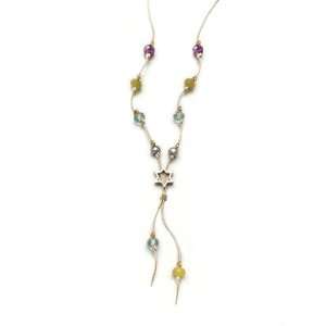  Shimmers Star Necklace   Jade, Amethyst, and Blue Topaz 