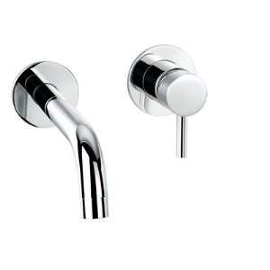  In Wall Bathroom Faucet with Single Handle Finish: Chrome 