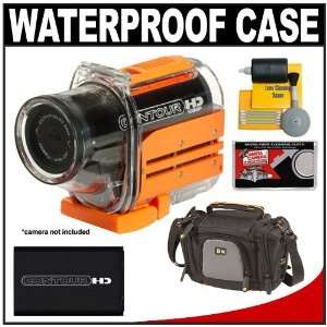 Contour Waterproof Camera Case with Battery + Carrying Case + Cleaning 