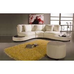  Vig Furniture Ev 2229 Contemporary White Leather Sectional 