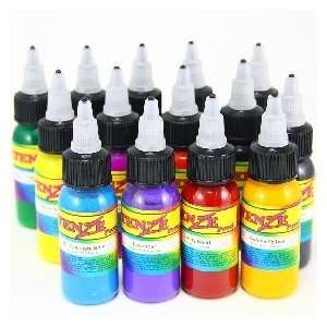  14 Bottles of Colorful Intenze Tattoo Ink 30ml Everything 