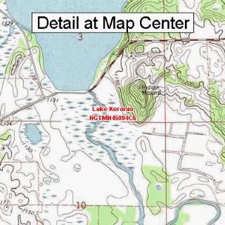  USGS Topographic Quadrangle Map   Lake Koronis, Minnesota 