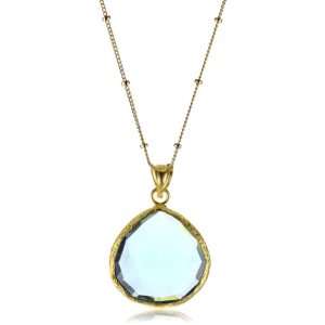 Coralia Leets Jewelry Design Long Gold Filled Aqua Quartz Necklace 