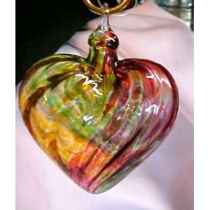    Glass Eye Studio Ornament Heart Multi Spumoni 