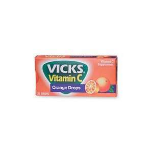  Vicks Cough Drops, Vitamin C, Orange   20 ea Health 