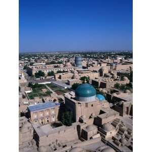  City from Minaret of Islom Huja Medrassa, Khiva, Uzbekistan 
