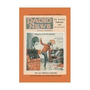  Radio News Crack It with Music 20x30 poster