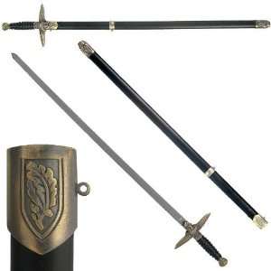  32.5 Inch German Sword with Eagle Handle & Leather 