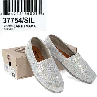 SKECHERS BOBS EARTH MAMA womens silver casual shoes 7  