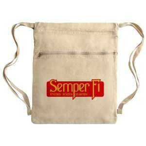   Messenger Bag Sack Pack Khaki Semper Fi Marine Corps: Everything Else