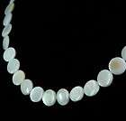 36 ROUND WHITE MOTHER OF PEARL SHELL NECKLACE B638w items in 