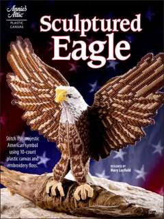 SCULPTURED EAGLE, Plastic Canvas Pattern, Designed by Mary Layfield 
