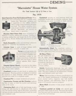 1954 DEMING PUMPS Catalog House Water System ASBESTOS  