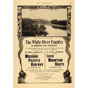   Ad Missouri Pacific Railway Iron Mountain Route   Original Print Ad