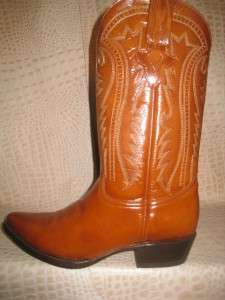 New 2011 Mens Smooth Leather Honey Western Cowboy Boots  