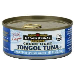 Crown Prince, Tuna Tongol Sprng Wtr, 6 OZ (Pack of 24)  