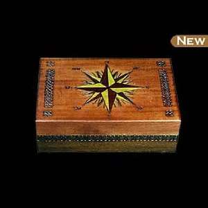   Nautical Star Linden Wood Box with Secret Opening
