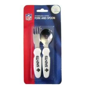   Football New Orleans Saints Baby Eating Utensils Fork and Spoon Baby