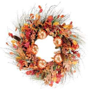  Grand Glitter Pumpkin Faux Wreath